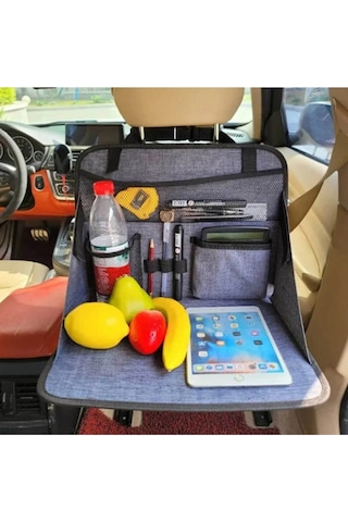 Araba Koltuk Arkası Eşya Düzenleyici Organizatör Katlanır Ve Masa Olma Özelliği Araç İçi Organizer