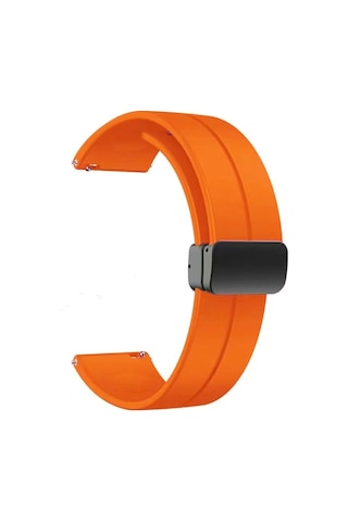 Huawei Uyumlu Watch Gt Gt2 Gt3 42mm / Honor Magic 2 42mm Kordon Magnetli Ayarlanır Silikon Kordon 20mm