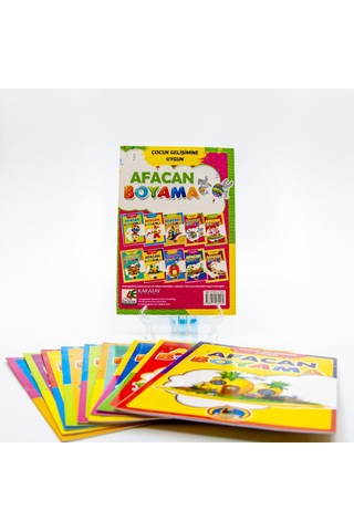 Afacan Boyama Kitap Seti Renkli Örnekli 1. Hamur 128 Sayfa Çiz Bo N11.41