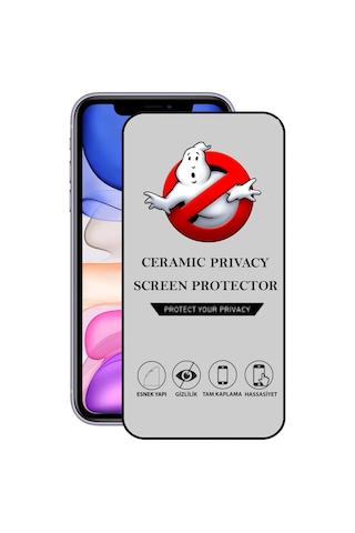 Apple iPhone Uyumlu 11 Görünmez Tam Kaplayan Seramik Ekran Koruyucu Esnek Cam