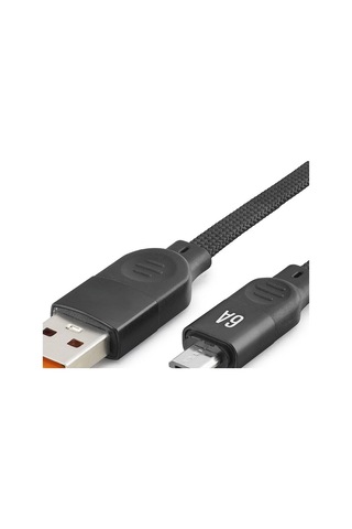 Micro Usb Şarj Ve Data Kablosu 6a 1 M Örgülü Siyah Nd1181 Evimdeyokyok