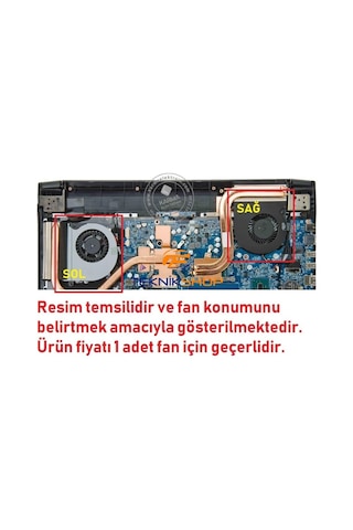 Clevo, Monster 6-31-n5502-102-1, Dfs551205wq0t Fan 1 Adet / Sağ