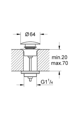 Grohe Lavabo Sifon Bas Aç Tapa Takımı Phantom Black - 29510kf0