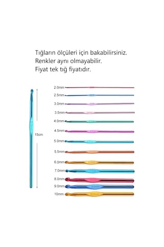 Tuhafiyecimiz 2.5 Numara Gagalı Örgü Tığı - No: 2,5 ( Bir Adet )