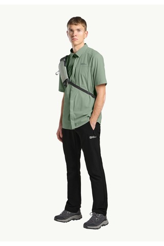 Jack Wolfskın Vandra S S Shırt M Erkek Eucalyptus Gömlek 1404071 4029-21884 Gri