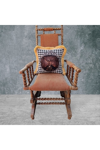 Geyik Çift Taraflı Dekoratif Püsküllü - Saçaklı Kırlent Kılıfı 1 Karışık/Çok Renkli