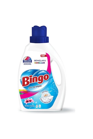 Bingo Beyazlar ve Renkliler için Amber Çiçeği Sıvı Çamaşır Deterjanı 2600 ML