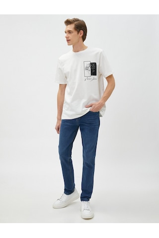 Koton Slim Fit Kot Pantolon - Brad Jean Açık İndigo 3sam40233nd 3SAM40233ND600 Açık İndigo