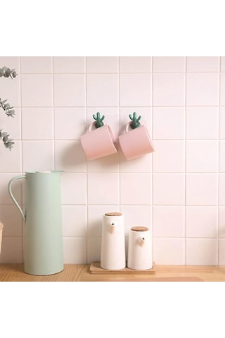 Hh 4 Adet Kaktüs Şeklinde Duvara Monte Kanca, Güçlü Taşıma Kapasitesi, Çanta, Havlu, Şemsiye Kancası, Düzenleyici, Yatak Odası, Mutfak, Kanca, Havlu H Diğer