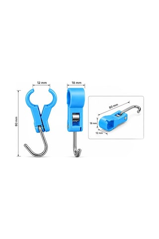 Sunup Sn-38119 Yuvarlak Kelepçe Askı 80x12x18mm 4'lü Paket
