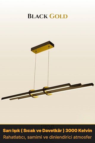 Cosmo Gold Lineer Led Sarkıt Avize Kumandalı Dim Edilebilir Yukarı & Aşağı Işık Sarı Işık Cosmo Gold Lineer Led Sarkıt Avize Kumandalı Dim Edilebilir Yukarı & Aşağı Işık Sarı Işık