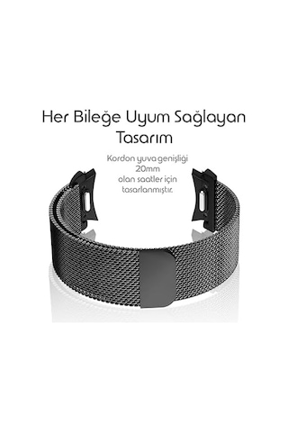 One Click 20mm Metal Hasır Kordon İle Uyumlu Samsung Galaxy Watch Fe/7/6/5/4 Serisi İçin Manyetik Tasarım Kayış 40mm/44mm Watch 6/4 Classic 47/43/42mm Ve Watch 5 Pro 45mm Uyumlu