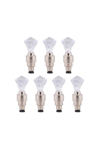 7pcs Led Tekerlek Lambaları Valf Kapakları Işıklar Tekerlek Lastik Lastik Valf Tozu Gövdesi Kapak Lastik Hareketi Neon Işık Lambası Araba Bisikleti Bisiklet Malzemeleri Mavi Açık Mavi