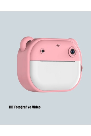 Anında Baskı Özellikli Çocuk Kamerası 24mp Hd Çift Lens, 32gb Hafıza Ve Oyun Modu