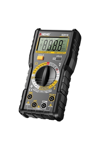 Yunboo Aneng Sz818 Siyah Otomatik Aralık Dijital Multimetre - Ac/dc Volt, Akım, Direnc, Kondansatör, Hfe Test Cihazı Pil Yok