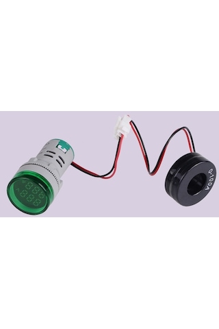 Çift Ekranlı Led Ac60-500v 0-100a Akım Göstergeli Yuvarlak Dijital Ac Voltmetre Ampermetre