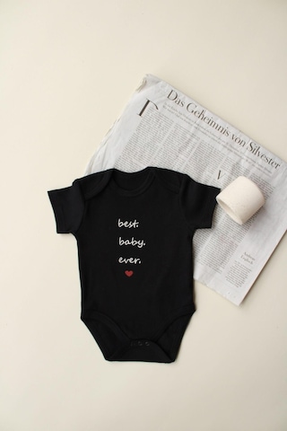 Oh La La Koala Baby Nakışlı Kısa Kollu Body Zıbın Siyah