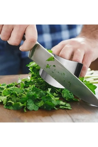 2024 Yeni Paslanmaz Çelik Parmak Koruyucu, Mutfak Kesme Doğrama Aleti, 2 Adet Diğer