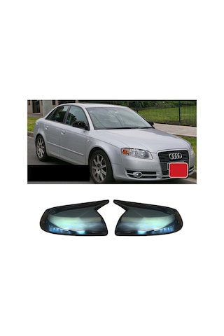 Audi A4 B7 Batman Yarasa Ayna Kapağı Piona Black 2005 2006 2007 2008