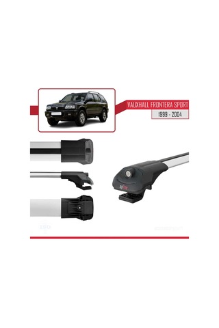 Holden Frontera Sport 1999-2004 Arası Ile Uyumlu Ace-1 Ara Atkı Tavan Barı Gri