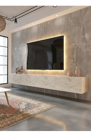 Resital Tv Ünitesi S2448-8 Traverten Traverten