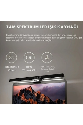 Powermaster Pm-29316 Asimetrik Göz Koruyucu Monitör Işık Barı 61cm 3 Renk Modlu