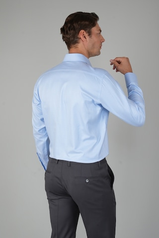 Bisse Erkek Uzun Kollu Regular Fit Klasik Mavi Gömlek Gmeks252121 E35 Mavi