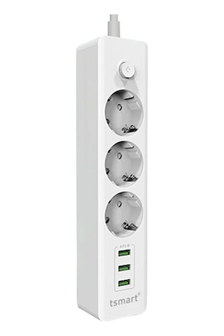 T-Smart TS-P88 3 USB Çıkışlı Akım Korumalı Akıllı Priz