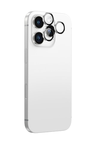 Apple Uyumlu iPhone 16 Pro Max Amazingthing Anti Reflective Kamera Lens Koruyucu Uygulama Aparatlı Gümüş