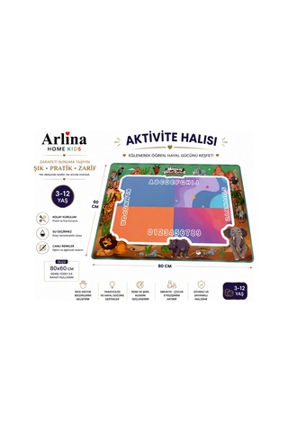 Eğitici Eğlenceli Sihirli Boyama Aktivite Halısı