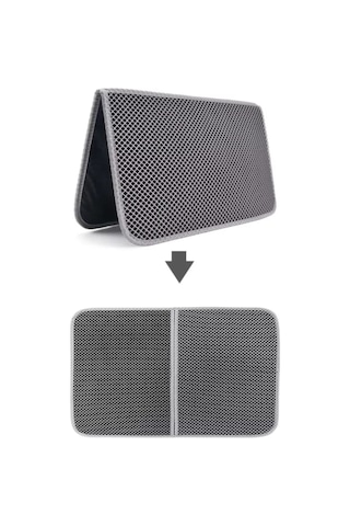 Tineke Büyük Boy Elekli Kedi Tuvalet Önü Paspası Katlanabilir 82 x 60 CM