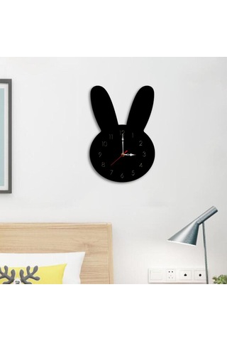 Homyl Sessiz Duvar Saati Oda Süslemeleri Çocuk Ev Ofis Siyah Siyah Çok Renkli