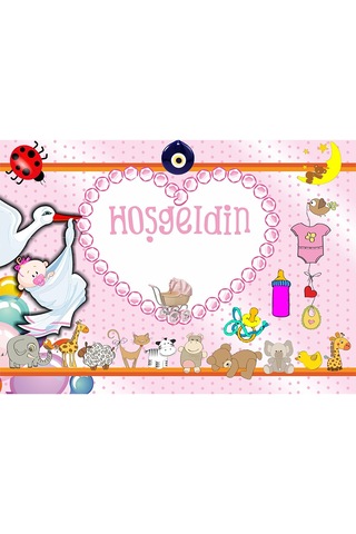 Hoşgeldin Bebek Afiş. 70Cm X 50Cm - Pembe