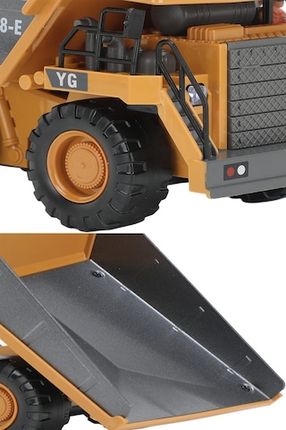 Işıklı Sesli Uzaktan Kumandalı Metal Alaşım Hareketli Damperli Taşıyıcı Kamyon İnşaat Aracı