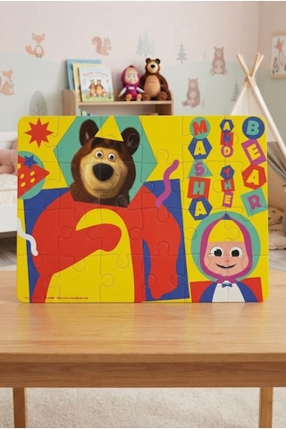 Küçük Kaşifler İçin Çocuk Odalarının Vazgeçilmezi Masa İle Koca Ayı Yer Puzzle 24 Parça Dev Puzzle