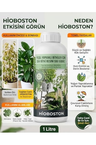 Hioboston Sıvı Gübre Ve Bitki Besini - Yeşil Yapraklı Salon Bitkileri İçin Hızlı Emilimli Yaprak Canlandırıc Diğer