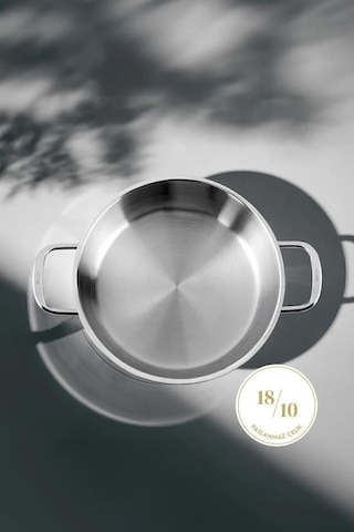Nehir Silver 4 Parça Paslanmaz Çelik Sahan Seti 18-20 Cm Gri