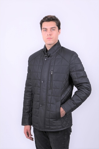 New Zaya Leather Erkek Lacivert Deri Mont Lacivert