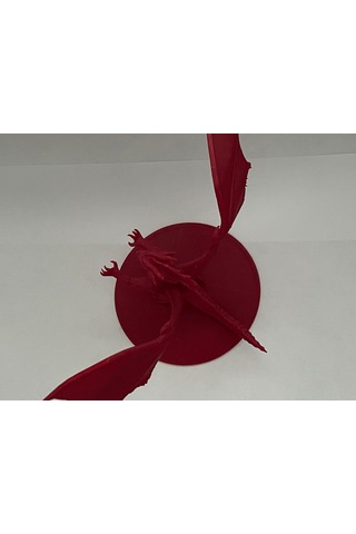 3d Baskı Kırmızı Ejderha Figürü Detaylı Fantastik Dragon Biblo Masaüstü Dekor 01