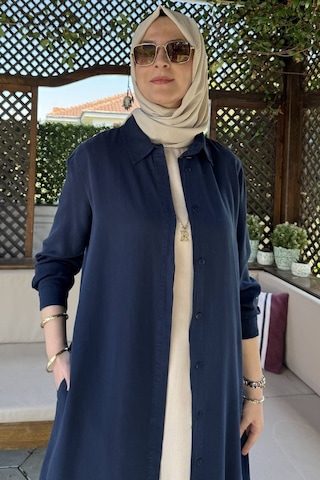 Rabia Şamlı Elif Pantolonlu Takım Lacivert Normal