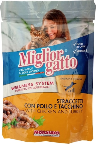 Miglior Gatto Tavuk ve Hindi Parçalı Yetişkin Kedi Maması 24 x 100 G Miglior Gatto Tavuk ve Hindi Parçalı Yetişkin Kedi Maması 24 x 100 G