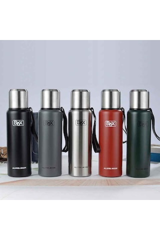 Kapris Çift Katlı Paslanmaz Çelik Termos 750ml Siyah Kap-295 Siyah