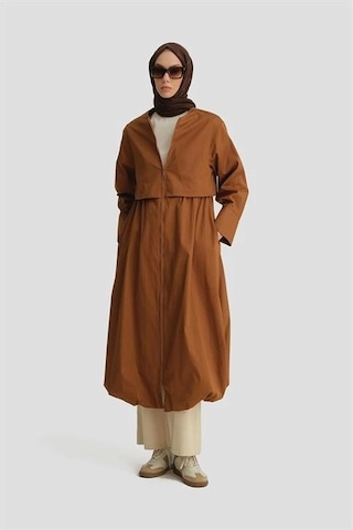 Armine Balon Etekli Pardesü 25y8205 Taba Kahverengi