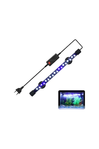 Symbee 28cm Ip68 Su Altı Led Akvaryum Işığı - Mavi Beyaz Işık, Su Bitkileri Ve Balık Görseli İçin Enerji Tasarruflu, Avrupalı Standart Çok Renkli
