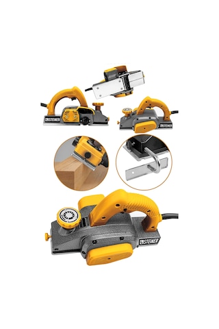 Steiner 3400 Watt Çift Bıçaklı Planya Rende Makinesi Sarı