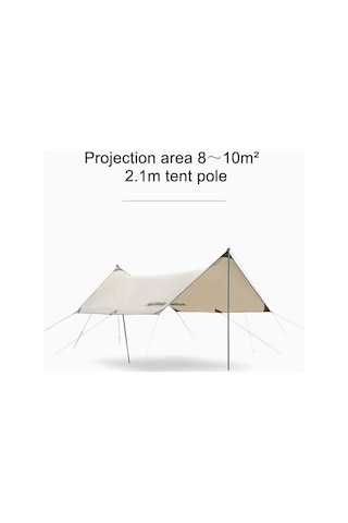 Naturehike Hexagon Glamping Tarp 3x4.8 Metre Bej