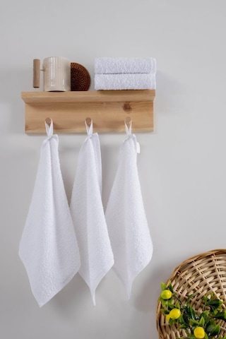 30x30 Cm 5 Ad. Mutfak Havlu Seti Düz Peçete Havlusu Kurulama Bezi Beyaz