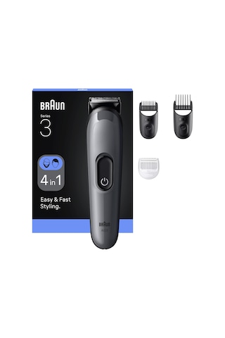 Braun Hepsi Bir Arada Series 3, 4 Ü 1 Arada Tıraş Kiti, Keskin Bıçak, 14 Uzunluk, Aıo3500