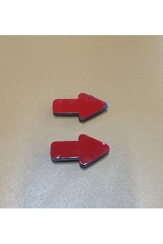 Mini Ok Yönlü Beyaz Renk Reflektör Yapışkanlı 2 Adet Plastik