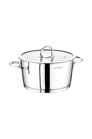 Evimsaray Elit 8 Parça Paslanmaz Çelik Tencere Seti Gri